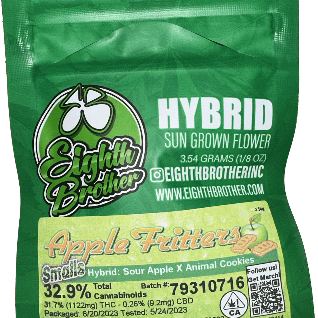 Apple Fritters Flower by Eighth Brother 3.5G THC 30.9%