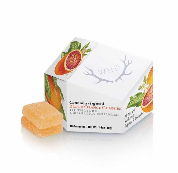 WYLD - Blood Orange 1:1 CBC Sativa Enhanced Gummies