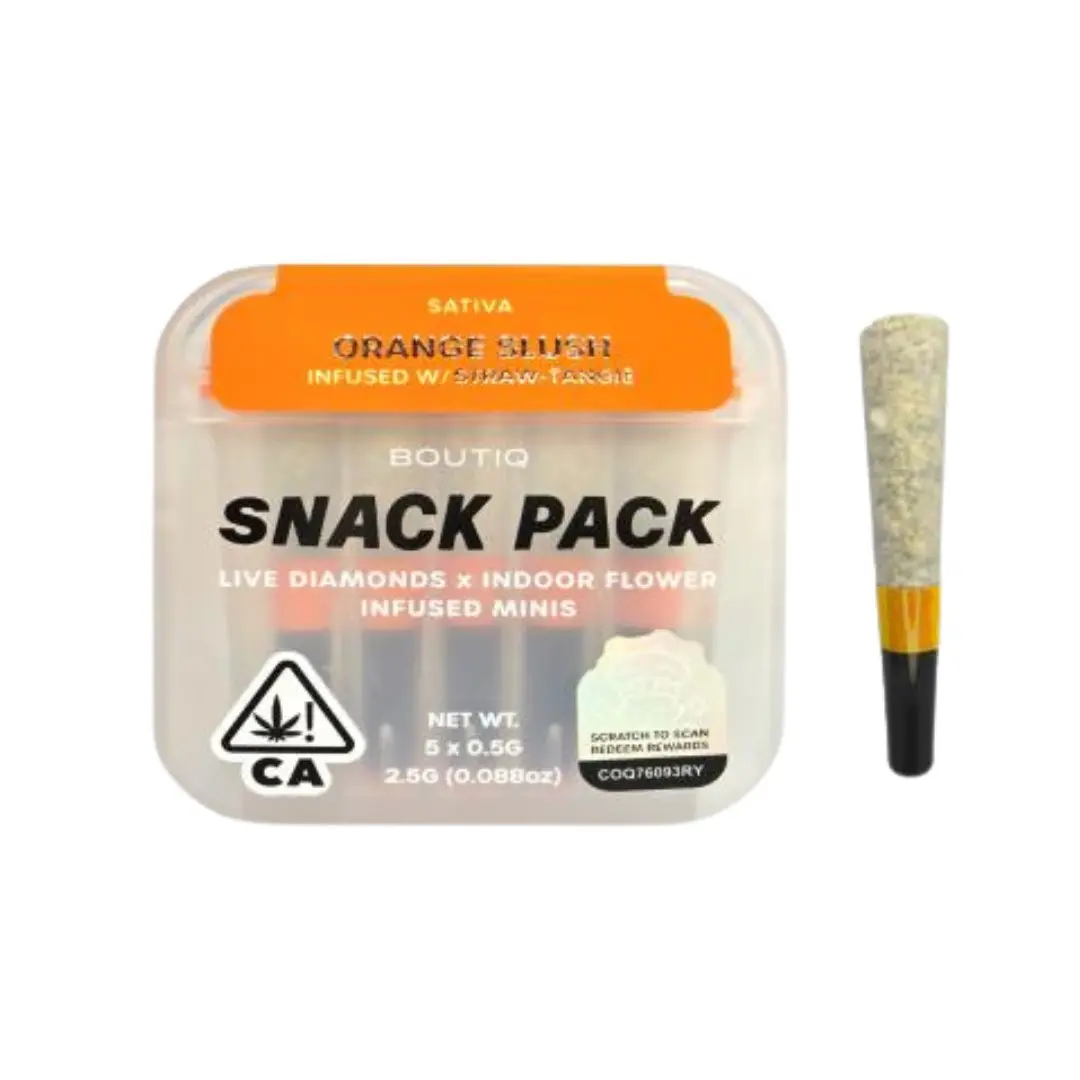 Boutiq Infused Mini Pre-roll 5pk Orange Slush x Straw-Tangie 2.5g