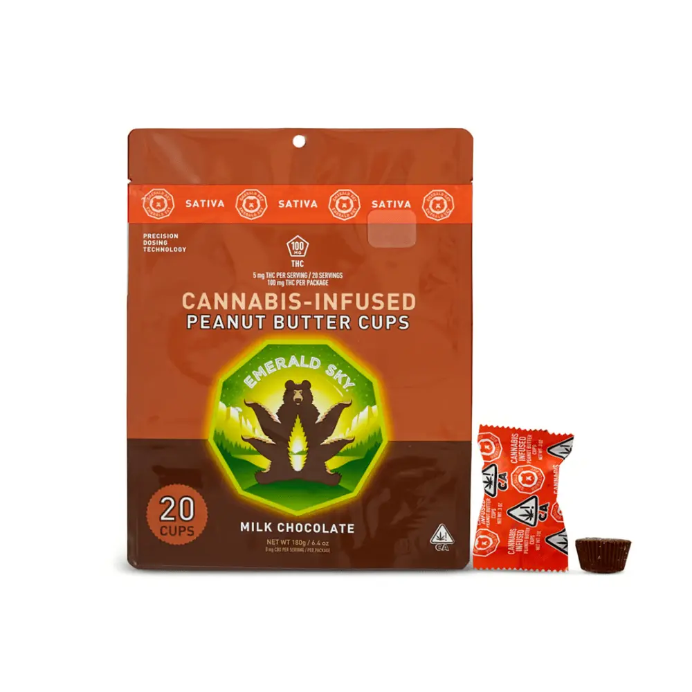 Emerald Sky - Peanut Butter Cups Sativa - 20pk - Edibles - 100mg