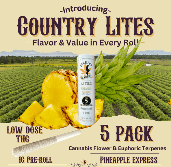 Country Cannabis Lites 1g 5pk - Pineapple Express