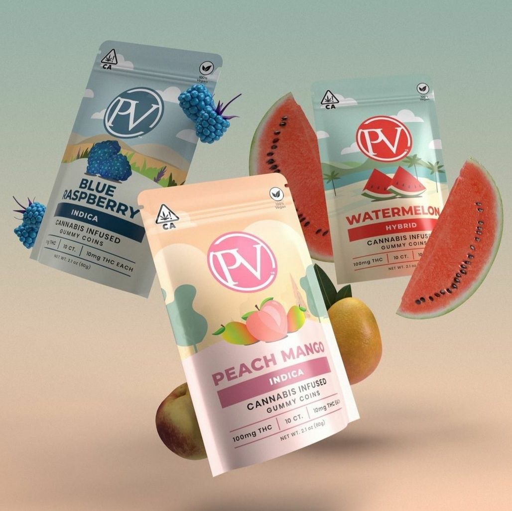 1. Platinum Vape - Gummy Coins - Peach Mango (I)