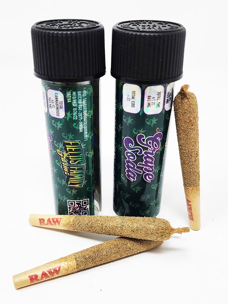 Fields Family Farmz - Grape Gas Diamond & Kief Infused Pre-Rolls 3 Pack 2.1g