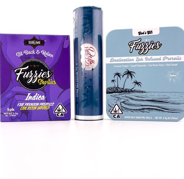 *Deal! $99 Pick (3) Preroll Packs by Fuzzies Shorties, Fuzzies & Delta Breeze
