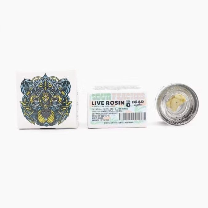 Bear Labs - Sour Peaches - Live Rosin 1g