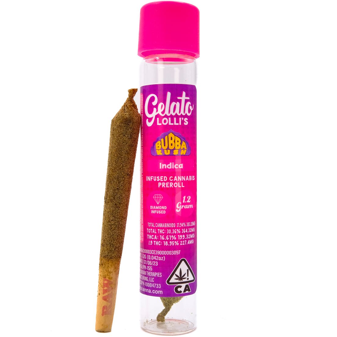 Gelato Infused Pre-roll Bubba Kush 1.2g