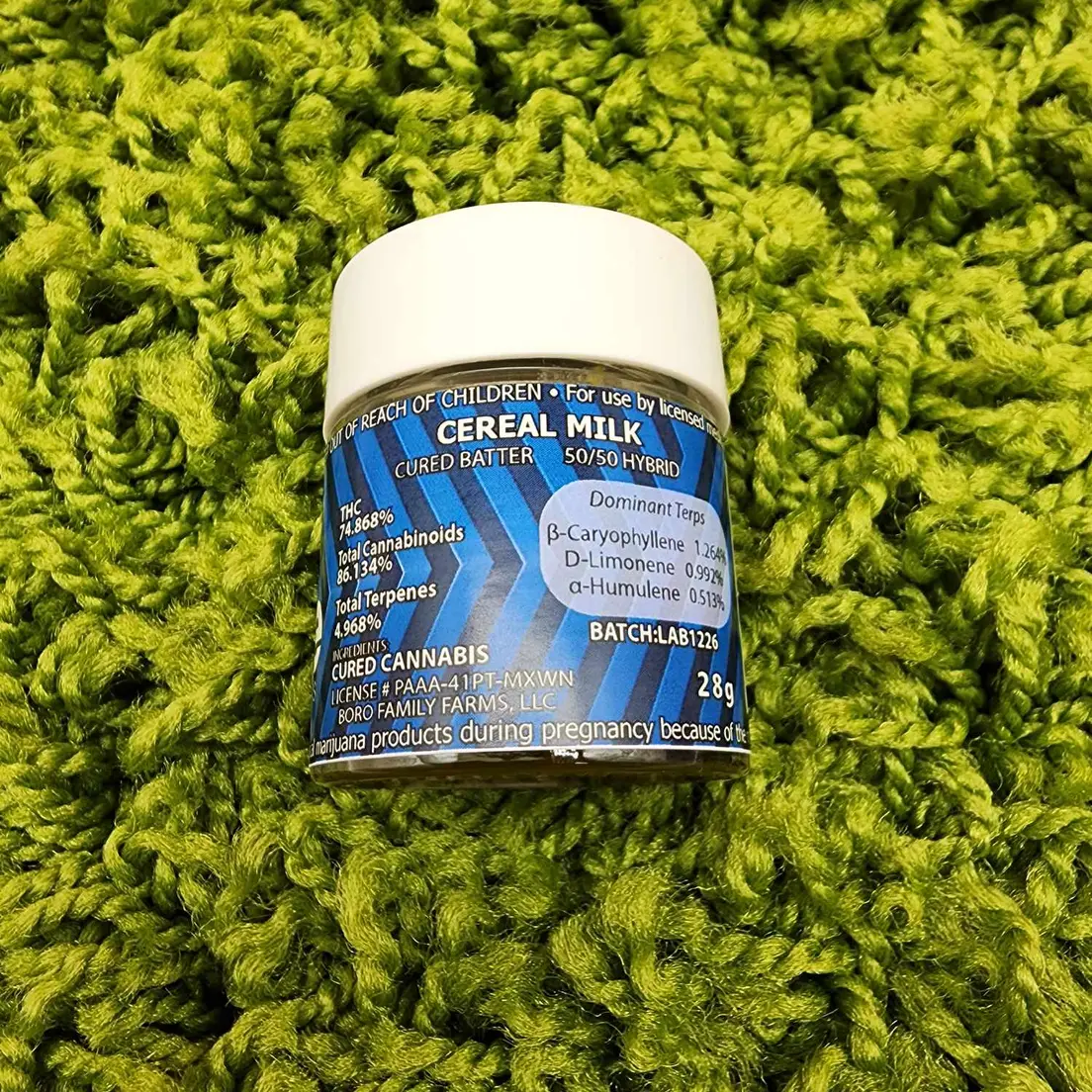 Boro 28g Baller Jar - Cereal Milk