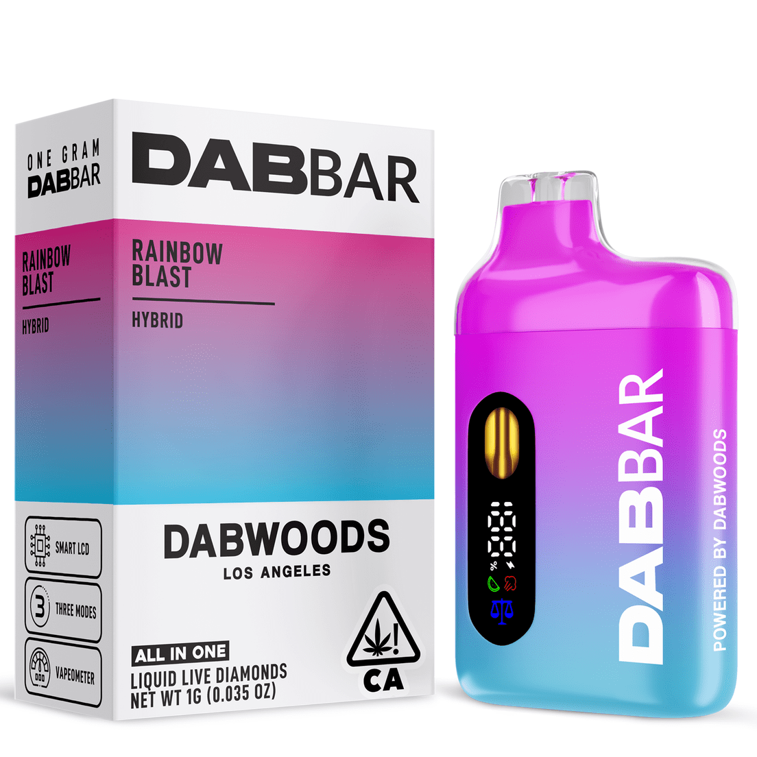 Dabwoods | AIO Vape | 1g | Diamond Dab Bar | Rainbow Blast