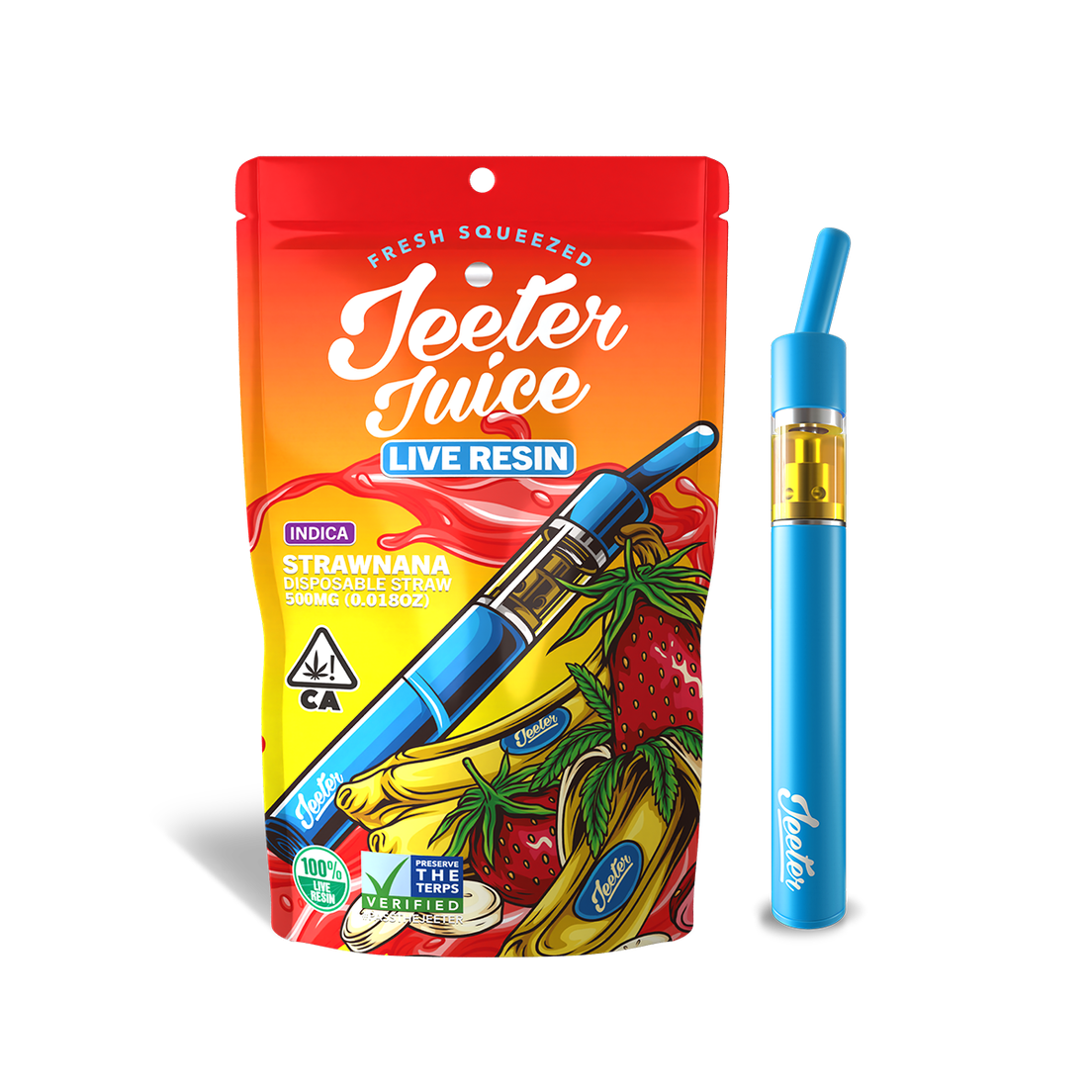 Jeeter - Jeeter Juice Disposable Live Resin Straw - Strawnana 0.5000g