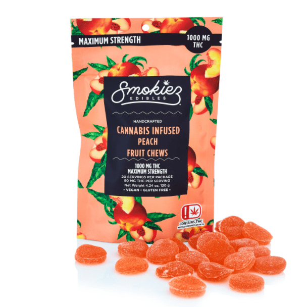 Peach THC Fruit Chews 1000mg Sativa