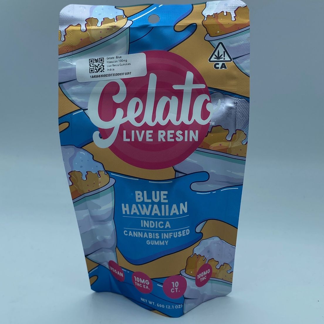 Gelato - Blue Hawaiian 100mg Live Resin Gummies Indica