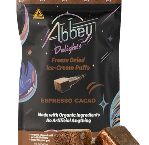 Abbey Delights Freeze Dried Ice Cream Puffs Espresso Cacao