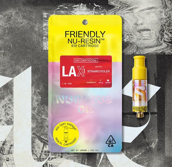 Friendly Brand- Lax Packs Strawcooler Nucleus Cured Resin 510 Cart 1g (S)