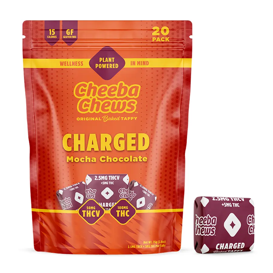 CHEEBA CHEWS CHARGED MOCHA CHOCOLATE 100MG THC 50MG THCV