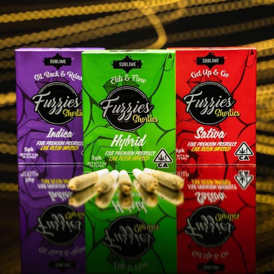 D. Fuzzies Shorties 5pk x .7g Live Resin Infused Pre Rolls - Cap Junky (H)