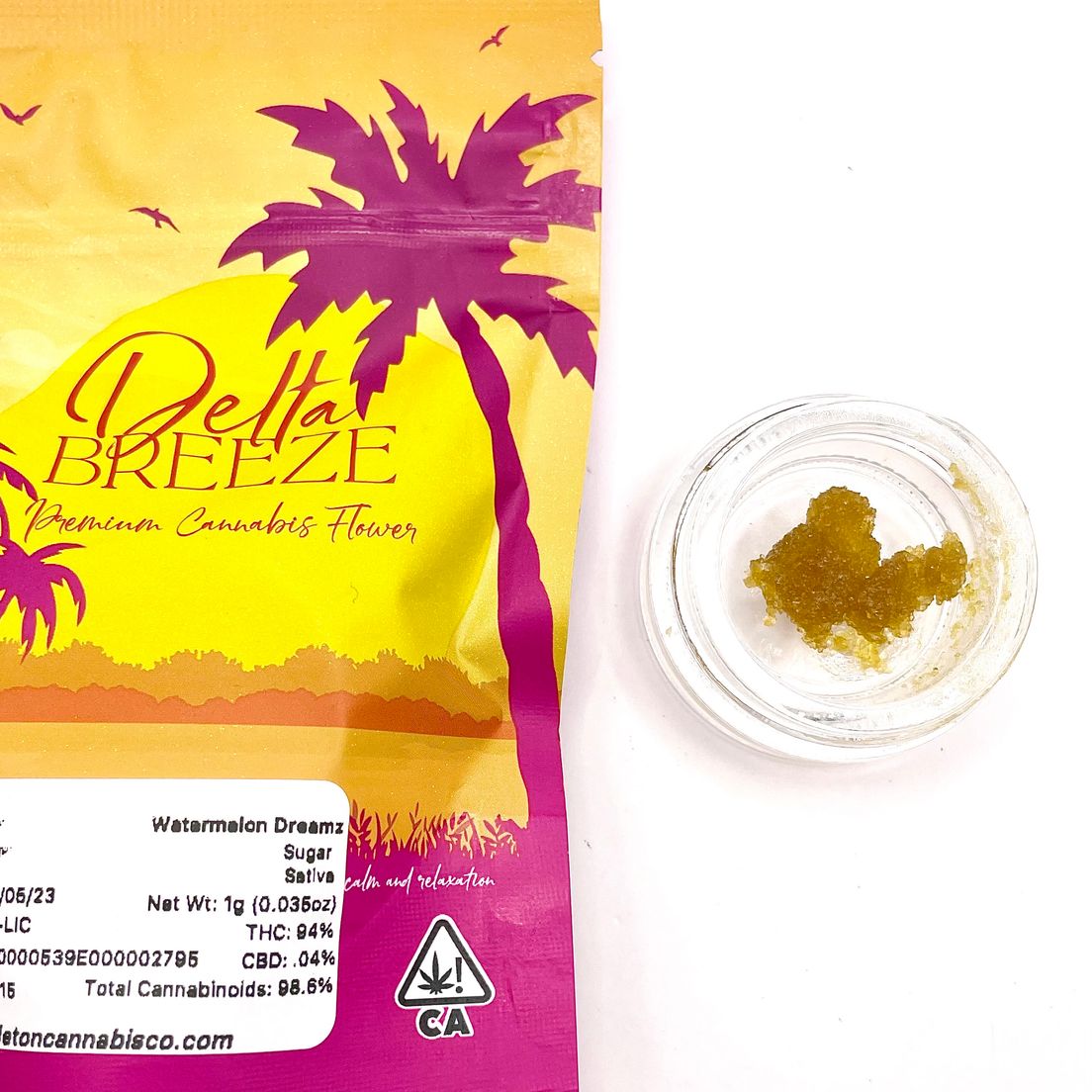 *BLOWOUT DEAL! $25 1g Watermelon Dreamz (Sativa) Sugar - Delta Breeze