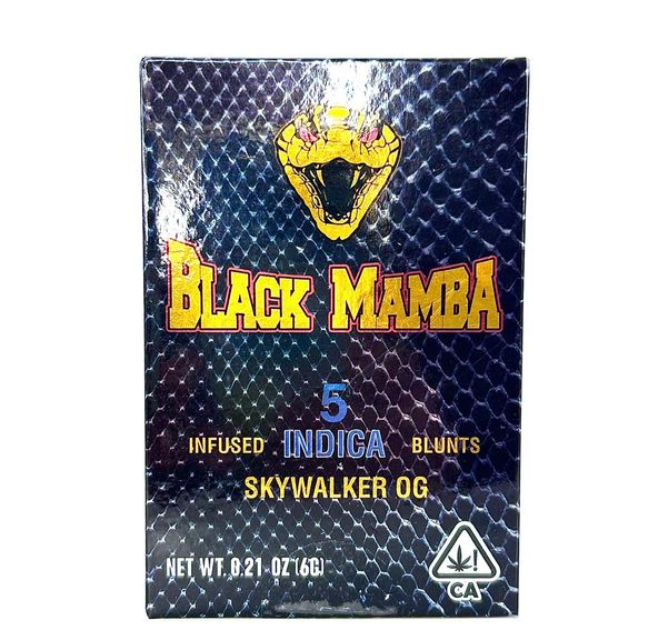 BLACK MAMBA - Master Kush - 5pk x 1.2g = 6g, INFUSED BLUNTS!