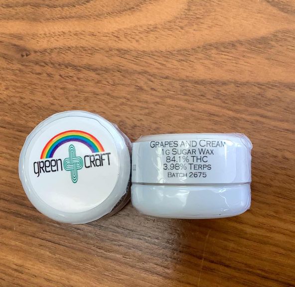 Greencraft 1g sugar wax Grapes & Cream