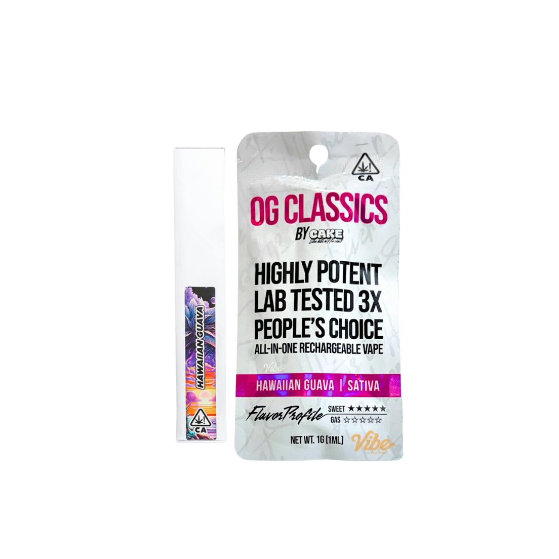 Cake - OG Classics - Hawaiian Guava Disposable Vape 1g