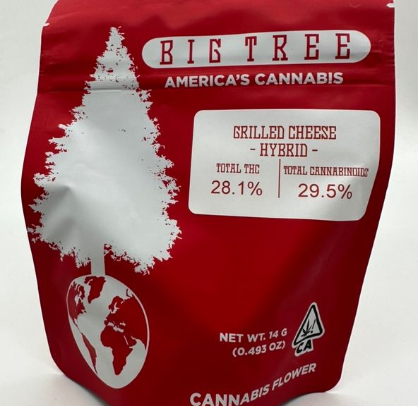 Grilled Cheese (hybrid) - 14g Flower (THC 28%) by Big Tree **Buy 2 for $90**