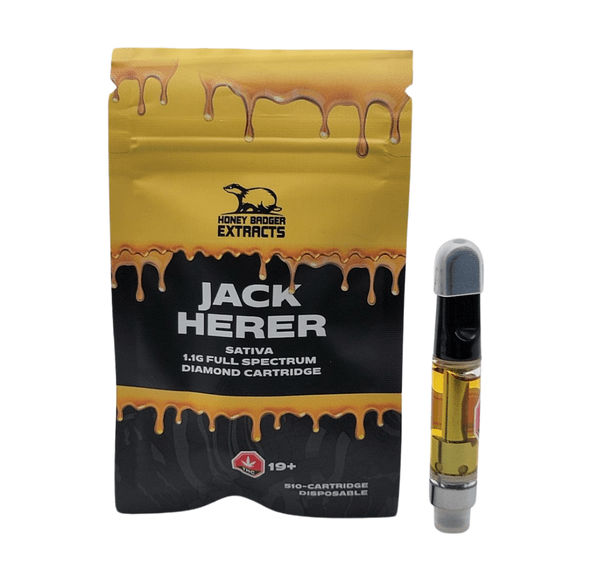 Jack Herer 1G Liquid Diamond Cartridge by Honey Badger