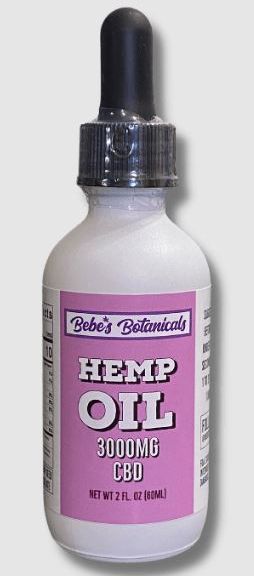 Bebe's Botanicals Hemp-Infused CBD Oil 3000mg 2oz