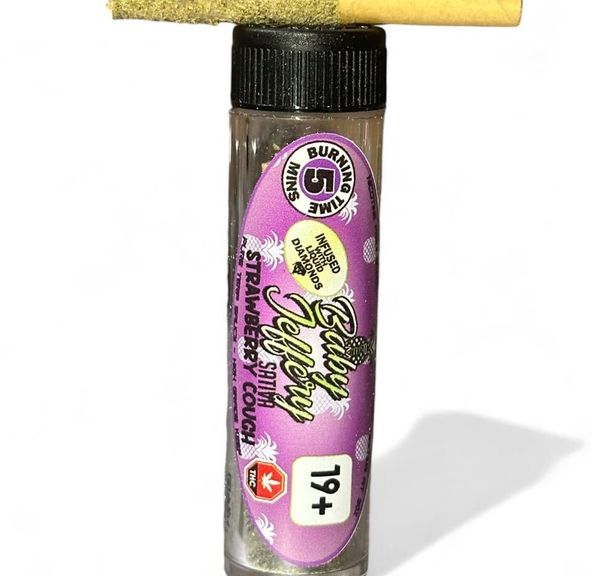 1 x 0.5G Single Baby Jeffery Indica Grape Ape Pre-Rolled