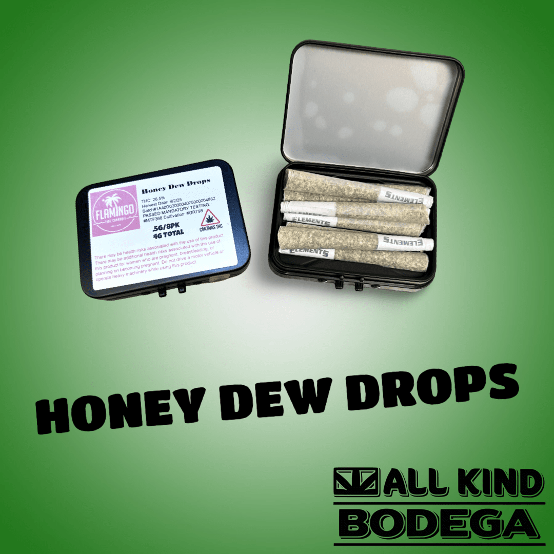 Honey Dew Drops .5g Preroll 8 Pack (Total Weight 4g) (@flamingomaine)