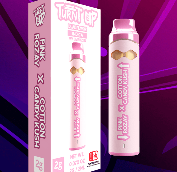 Turnt Up - 2g Disposable - Pink Rozay x Cotton Candy Kush ( Indica )