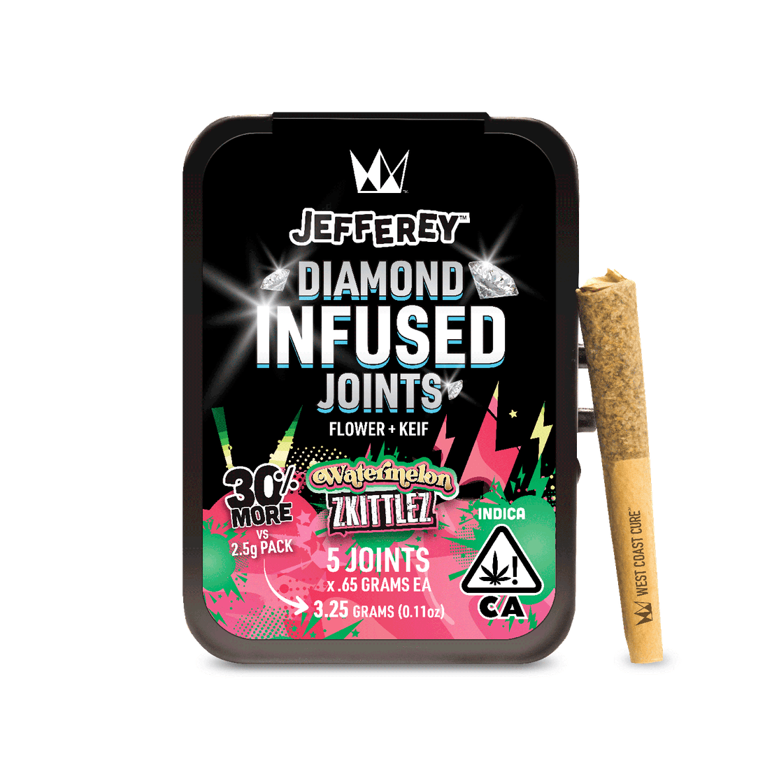 Watermelon Zkittlez - Jefferey Infused Joint .65g 5 Pack