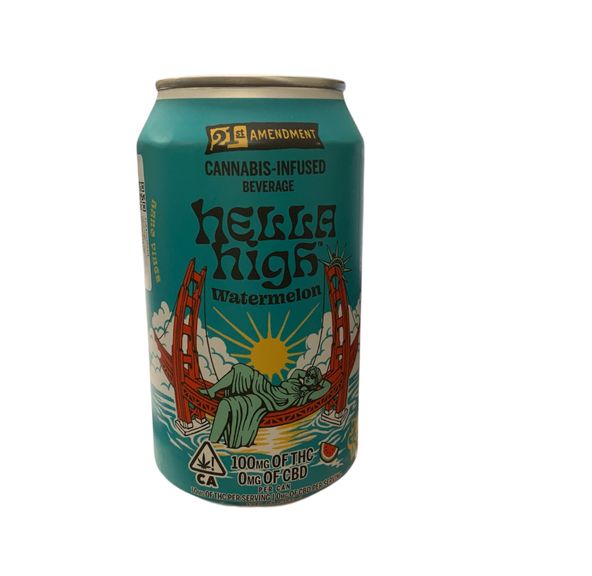 21st Amendment - Hella High Watermelon 100 mg Infused Beverage