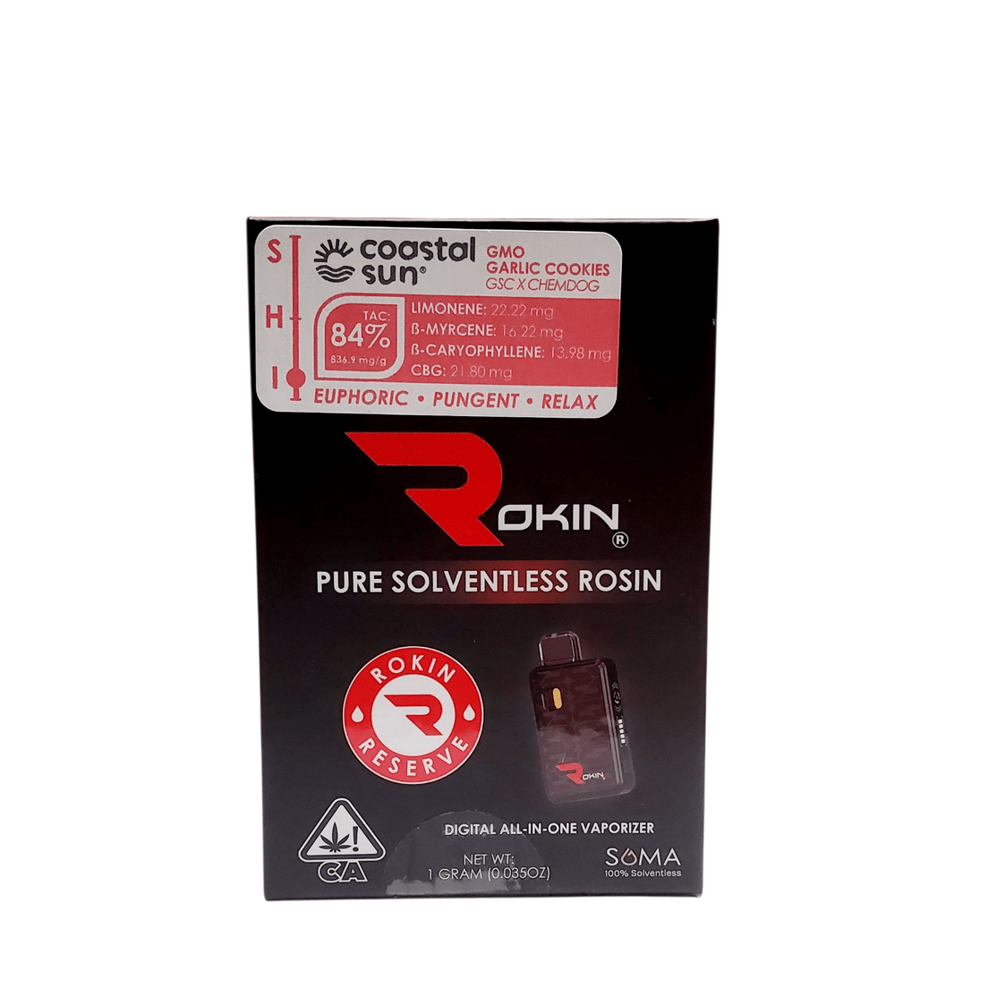 Rokin - GMO Garlic Cookies Reserve Rosin Disposable Vape 1g