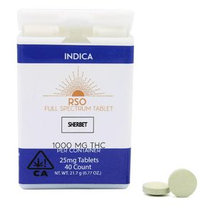 25mg Tablets Indica Sherbet 1000mg Package