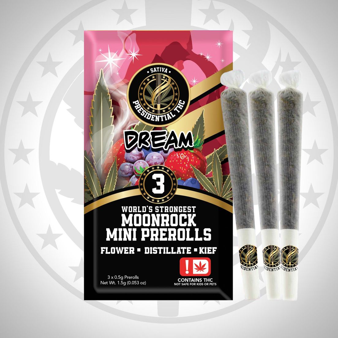 Presidential Moon Rock Mini Prerolls 3pk (Dream)