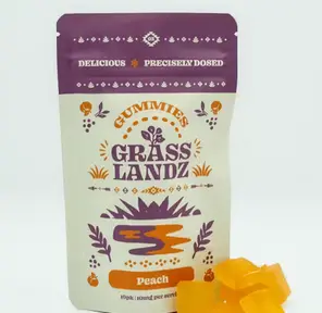 Grasslandz Peach Gummies - 100mg THC