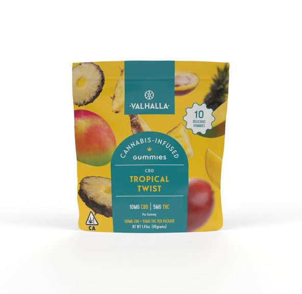 1. Valhalla 100mg CBD/50mg THC Gummies - Tropical Twist (2:1) *SALE*