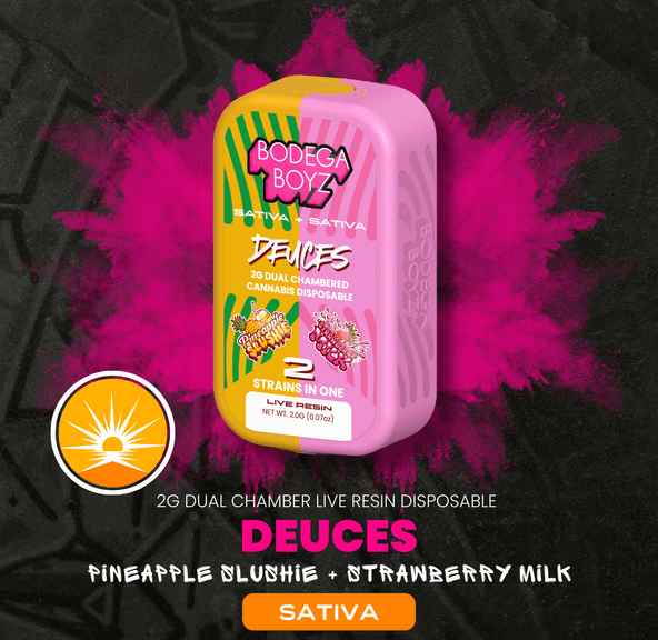 BODEGA BOYZ PINEAPPLE SLUSHIE/STRAWBERRY MILK DUAL DISPOSABLE 2G