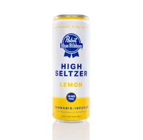Pabst Blue Ribbon Infused Seltzer Lemon Singles 10mg