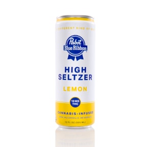 Pabst Blue Ribbon Infused Seltzer Lemon Singles 10mg