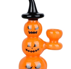 AFG Distribution- Piled Up Pumpkin Patch- 3D Painted- Glass Dab Rig- 7"/14mm F