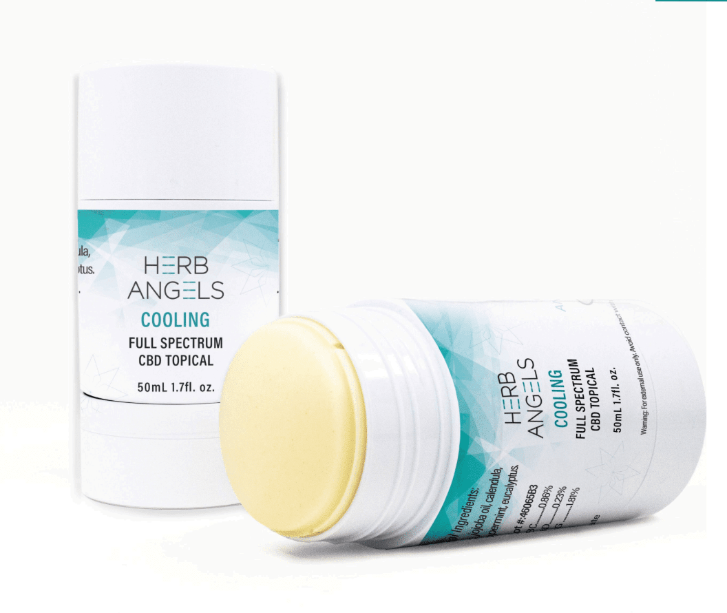 Cooling 2000mg CBD Plus Shea Butter Roll-On Topical by Herb Angels