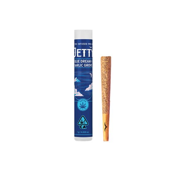 Jetty High THC Infused Pre-roll Blue Dream x Garlic Grove 1g