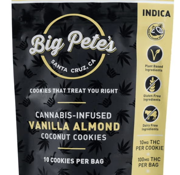 [Big Petes Treats] THC Cookies - 100mg - Vanilla Almond Coconut (I)