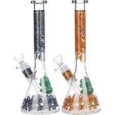 Bong - SeshGear Honeycomb Glass Beaker Water Pipe | 9.75" |