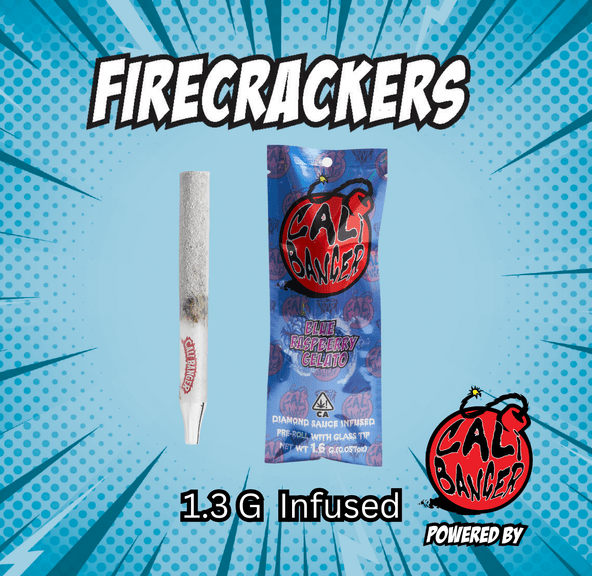 Firecracker Infused Pre Roll BLUE RASPBERRY GELATO - 1.3 G