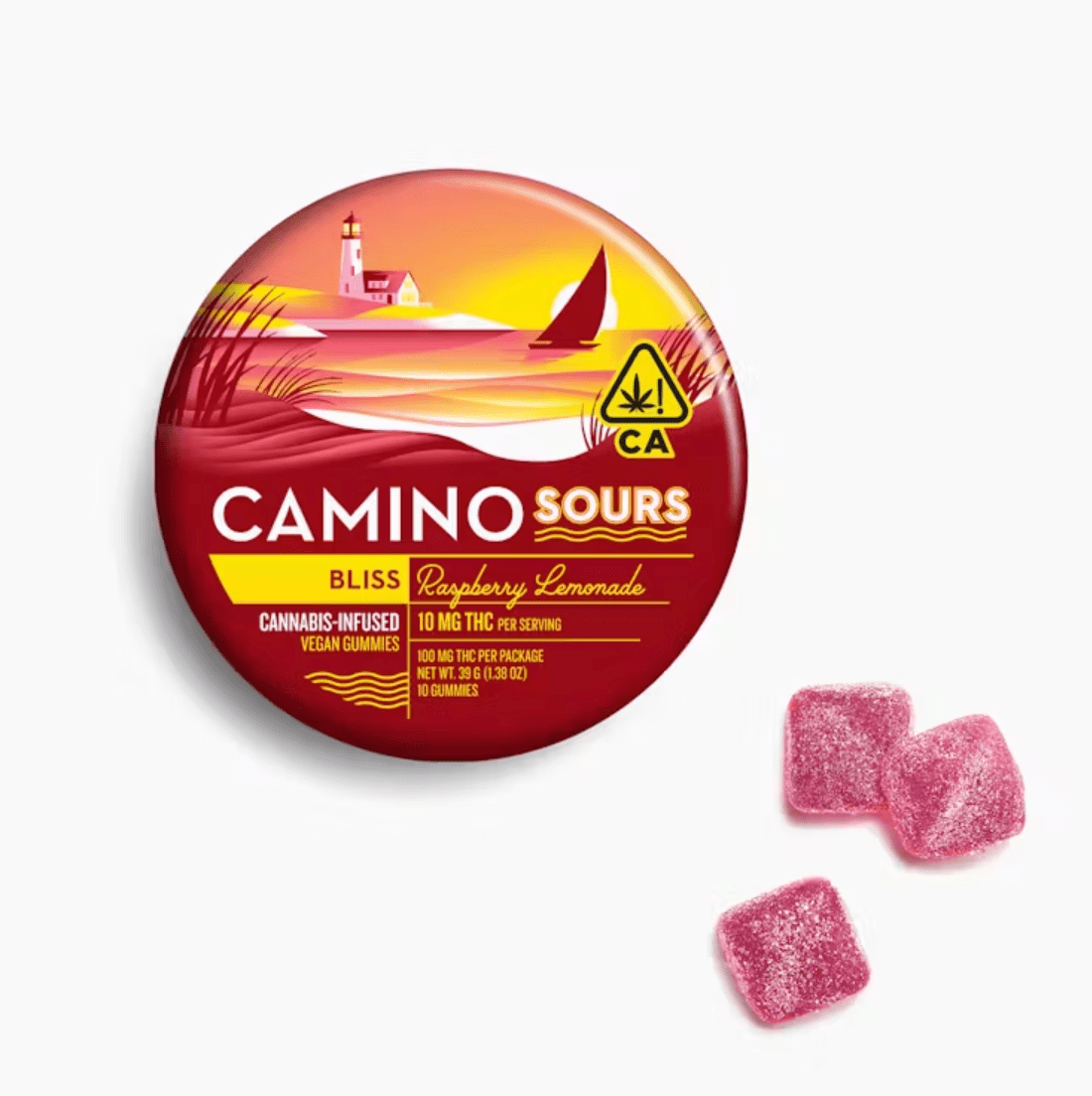 Camino Sours Raspberry Lemonade 'Bliss' 10mg Gummies