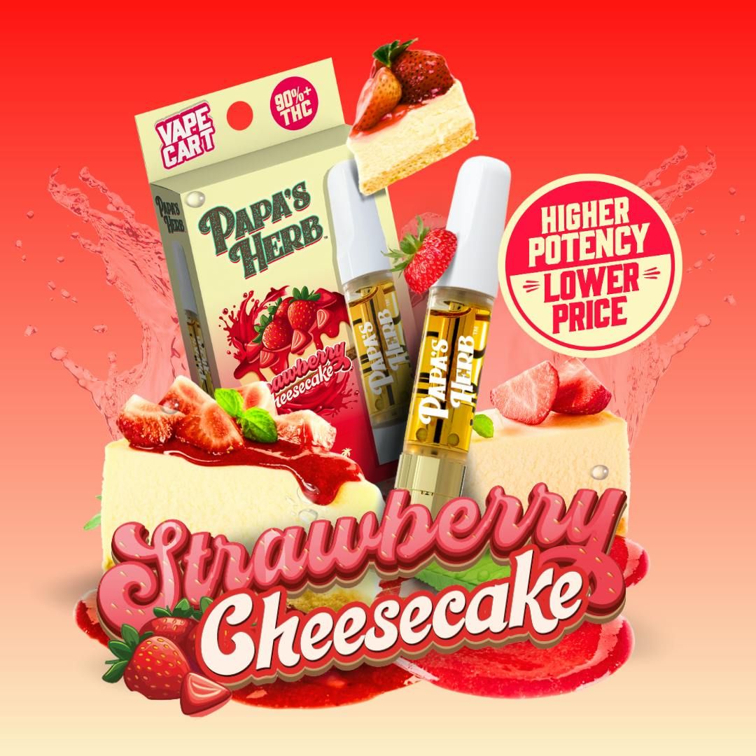 Papa's Herb - Vape Cart - 1g - Strawberry Cheesecake