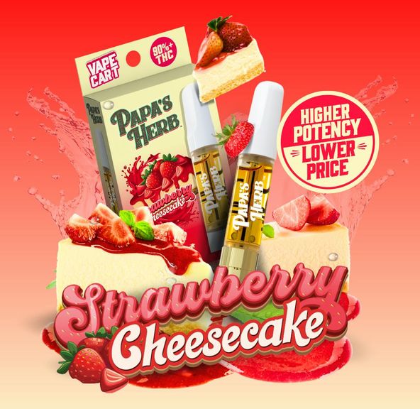 Papa's Herb - Vape Cart - 1g - Strawberry Cheesecake