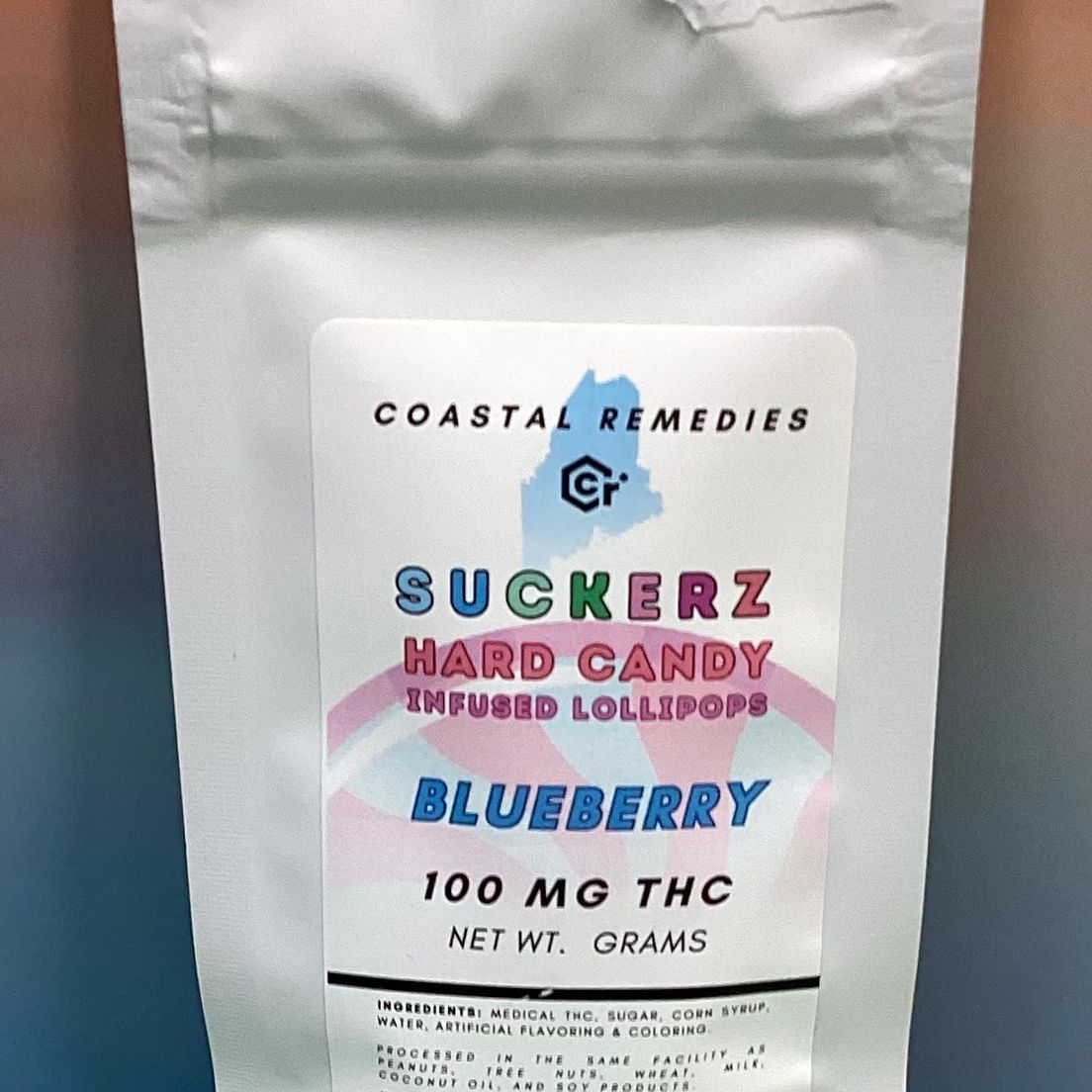 Coastal Remedies- Blueberry- Suckerz- Single Lollipop- 100mg