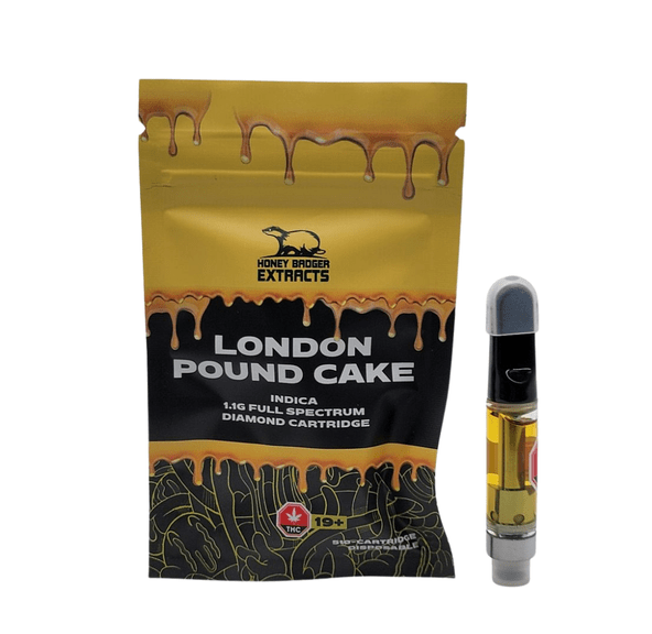 London Pound Cake 1G Liquid Diamond Cartridge by Honey Badger